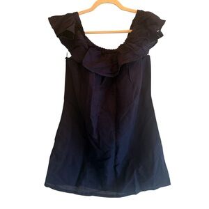 NWT Tommy Bahama St Lucia OTS Ruffle Dress in Size L Mare Navy